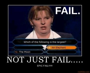 Not just fail but epic fail